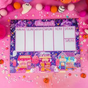 Halloween at Bookshop Avenue® Weekly Planner Notepad