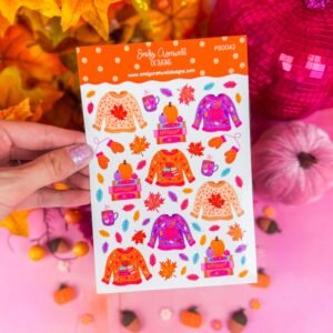 Cozy Autumn Chapters Planner Sticker Sheet PS0042
